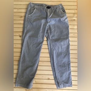 Gramicci Pants Men's Medium 31" Inseam Gray Chino Belt Elastic Waist